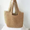 Bolsas de ombro de palha casual de palha casual Bolsas de vime de vime, tecido de praia de verão Lady Lady, grande capacidade para bolsas Bali 2024