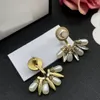 Designerohrringe für Frau Klassiker Buchstaben G Zauber Kristall Perle Blume Dangle Drop Ohrringe 18K Gold 925 Silberschild Ohrstau Ohrring Back Party Mode Schmuck Schmuck