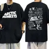 メンズTシャツロックバンドアークティックモンキーアルバムツアー2023 TシャツメンズヒップホップレトロゴシックTシャツユニセックスファッション特大TシャツStrtwear T240425