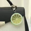 Keychains PVC Simulation Fruit Key Chain Lemon Slices Food Models Funny Shooting Props Car Chains Bag Hanging Jewelry Gifts