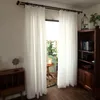 Cortinas de tule de linho de algodão para cortina de janela do quarto para sala de estar cortinas puras cortinas personalizadas cortinas feitas 240426