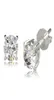 925 Sterling Silber Round Stud Ohrringe 1 Paar Casual Iced Diamond Micro Pave Moissanite Ohrring Männer Frauen Geschenk Schmuck237m2998072