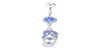 D0084 Bute Belly Bell Button Ring Ltblue01234569223891