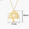 Colliers de pendentif Collier d'arbre de vie personnalisé personnalisé avec 1 à 6 noms en acier inoxydable Chaîne de la chaîne de la famille