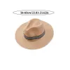 Cappelli larghi cappelli a secchio Wide Brim Str Casual Hat Summer C Jazz Panama Fedora Fashion Travel Leisure Hat Hat Mens Simple Style Dad Hat J240429