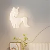 Lampy ścienne Nordic Ins Bear Deer Cartoon Śliczna lampa LED Kids Sypialnia nocna stada kinkiety Studiuj korytarz dom Deco AILE Girls Night Light