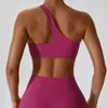 Womens One Spalla Sports Top Top Push Up Fitness Yoga Bra Sport Sport Top Women Brain Top Top Top Gym Clood 240425