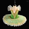Scene Wear Girls 'Ballet kjol med hängande gasväv barns fluffiga prestanda kläder Little Swan Dance Tyg
