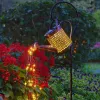 Dekorationer Solar LED String Light Enchanted Watering Can Light Waterproof Garden Decor Yard Retro Lamp Utomhusbord Utalig Lawn Yard Art