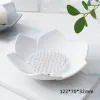 Ställ tvålbox Lotus Form Nonslip Portable Silicone For Water Draining Solid Color Draining Soap Dish Badåtillbehör