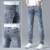 Lente 2023 Dunne herenjeans Koreaanse editie Slim Fit High End European Aj Guangzhou Xintang -broek