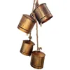 Feestbenodigdheden gietijzeren hangende Cowbell Courtyard Garden retro metaal ornament (koperen kleur) deurbel bells vintage paardenoproep ringing