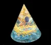 Cały 5 -szt. Kamień energetyczny orgone i żywica Piramida wisiorek miedziany Drzewo życia biżuteria 94259662275834