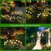 Decoraties 1/4/8/12pack buiten LED Solar Lights Waterdichte Starburst Firefly Lights Lawn Gardenlamp voor pad Landschap Decoratieve lichten