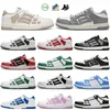 Top designer squelette Skel Casual High Shoes Lace Lacet Up Up Blanc Black Black Blue Squelette Oonn Runner Sports Mens Platform Sneakers 36-45