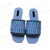 2024 Denim blue sandal fabric Designer Womens platform dad sandals Slippers Gbuckle Slide Flip Flops Flat Thick Bottom Embroidery Printed Jelly Rubber Mules