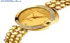 Moda Women Watches Crrju Top Brand Luxury Star Sky Dial Clock Luxury Gold Gold Women039s Bracelet Quartz Relógios de pulso Rellog2198983