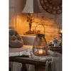Świecane uchwyty retro bambus burz lampionowe śniadanie rattan kreatywny sypialnia lampa podłogowa świecznik dekoracja ornamentu na zewnątrz