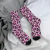 Chaussettes masculines Design fou de Cheetah Sports Modèle de vache de vache polyester tube moyen pour les femmes Hommes respirants