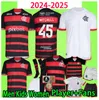 24/25 Flamengo Soccer Jerseys 2024 2025 Football Shirt T Men Set Kids Kit Women Camisa de Futebol Long Sleeve Pedro Diego Gabi Lorran Pulgar Fans Player Version