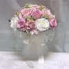 Flores decorativas simuladas Rose Hand Holding Flores Casamento