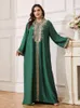民族衣類モロッコ・カフタンプラスサイズの女性刺繍マキシドレスドバイアバヤ七面鳥サウジアラブガウンイスラム教徒のイードラマダンジレバ