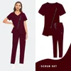 Stage Wear High Quality Operating Room Uniform Scrubs Sets Short Sleeve Nursing Accessories Tops Pants Suits