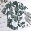 Zomer Hawaiiaanse rode shirts tropische shirts bloemen mannen tops casual shirt korte mouw katoenen knop chemise losse vakantie strand 240428