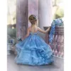 Girl For Flower Cute Dresses Wedding Sky Blue Spaghetti Lace Floral Appliques Tiered Skirts Girls Pageant Dress A Line Kids Birthday Gowns Cg001 s