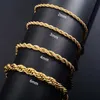 Łańcuch mężczyzn Bransoletka łańcuchowa sznurka ze stali nierdzewnej dla kobiet Bieczek ręczny złota/srebrny kolor stóp kostka