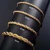 Kettenmänner Edelstahl Seilkettenarmband für Frauen Handarmknochen Gold/Silber Farbe Fuß -Knöchel -Kochchen -Schmuckzubehör DIY Geschenk