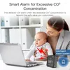 CO2 MONITOR DETECT WiFi Tuya Indoor 3 In 1 Sound Alarm Smart Home Automation Air Quality Sensor Life App Multifunktionell