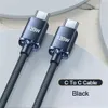 Super szybkie szybkie ładowanie 6A 120W USB C do USB-C Kabel PD 1M 1M 1M 2M 2M Kable typu C dla Samsung S10 S20 S23 S24 HTC LG Android Telefon 15/15PROMAX