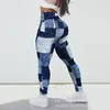 Kvinnors leggings wepbel y2k jean look tyg legging kvinnor mager plast höft hög topp sport midja bodycon blyertsbyxor byxor