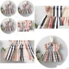 Robes de fille pour enfants Designer Girls Fashion Baby Baby Plaid Straid New-Born Robe Children Princess Drop Livrot Baby, Mater Dhmt8