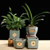 Planters potten creatieve keramische retro bloempot eenvoudige en sappige plantencontainer groene bonsai huizendecoratie Q240429