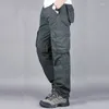 Herenbroek Militaire katoenen vrachtoveralls Spring herfst Casual Multi Pocket Baggy Tactical Army rechte broek Lange broek Lange broek