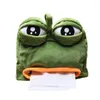 Storage Bags Cartoon Sad Pepe Frog Anime Plush Tissue Box Creative Doll Toy Funny Toys