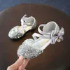 Sandals Summer Children Princess Shoes Baby Girls Flat Bling Leather Sandals Fashion Sequin Soft Kids Dance Party Sparkly Shoes