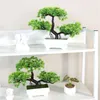 Dekorative Blumen Mini Künstliche Kiefernpflanzen Bonsai gefälschte Baum Ornamente Plastiklandschaft Simulation für home Desktop Decors Geschenk