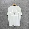 Designer rhuder originale di alta qualità magliette Trendy High Street White Medal Stampa casual a manica corta t-shirt a collo rotondo unisex con logo 1: 1