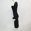 Abiti casual manica lunga maglia nera abito di bendaggi di fascia elegante bodycon allungamento al ginocchio all'ingrosso sexy sexy