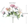 Fiori secchi docidaci rosa fiore artificiale retrò seta sposa bouquet hydrangea peonia vintage finto floreale floreale decorazione di nozze accessori