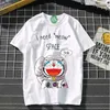 T-shirt femminile doraemon estate abbigliamento kawaii anime manica corta top top estetica t-shirt divertente y2k grounge yk2 abbigliamento da strada2403