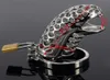 Nieuw apparaat ontwerpt nieuwe -staal riem voor mannen nieuwe apparaten slangontwerp pik kooi met verwijderbare spike ring8643766