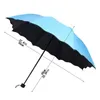 Ombrellas a foglia rossa manuale portatile pieghevole ombrello ombrello fiorito in acqua nera con rivestimento leggero ombrello UV