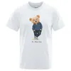 Męskie koszulki dżentelmen Mr. Teddy Bear Nice Guy drukuje mężczyźni krótkie strt bawełniane koszulki luźne ubrania o dużym oddychaniu ts y240429