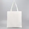 5 pcs natural cotton HandBag Canvas Tote Shoulder reusable cotton vegetable bags canvas crossbody shoulder bag 240422