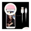 Cell Phone Photograph Accessories Manufacturer Charging Led Flash Beauty Fill Selfie Lamp Outdoor Ring Light Rechargeable For All Mo Dhkts