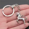 Keychains Drop Souvenirs Gift Men KeyChain 2 Färger 37x28mm Big Size 3D Lucky Horn Horse Pendant Keyring